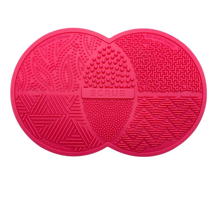 Silicone Cosmetic Makeup Brush Cleaning Mat Makeup Brush Cleaner Pad Portable Washing Tool