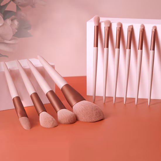 Professional Beauty Tools Premium Synthetic Hair Pink Make up Blush Eyeshadow Foundation Brushes Cosmetic Makeup Brush Set