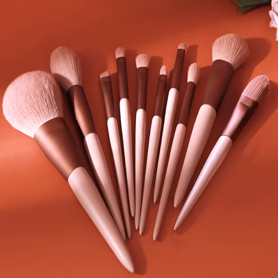 Professional Beauty Tools Premium Synthetic Hair Pink Make up Blush Eyeshadow Foundation Brushes Cosmetic Makeup Brush Set