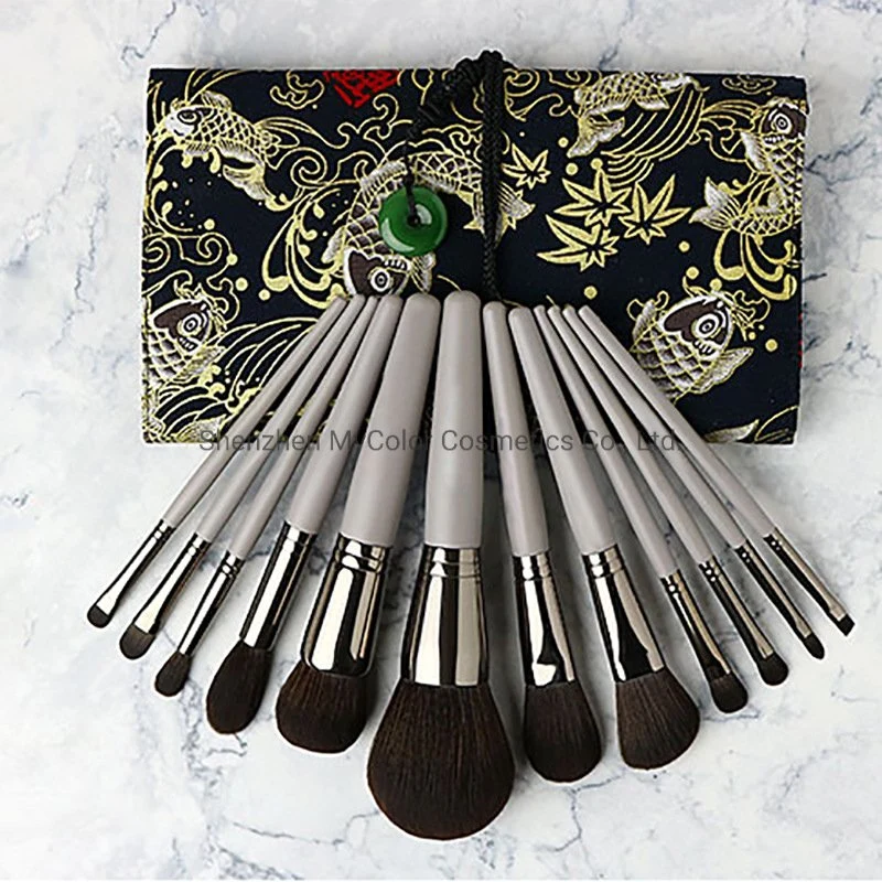 High Quality Smoke Gray Makeup Brush Set Cruelty Free Powder Foundation Cosmetics Brush Tools