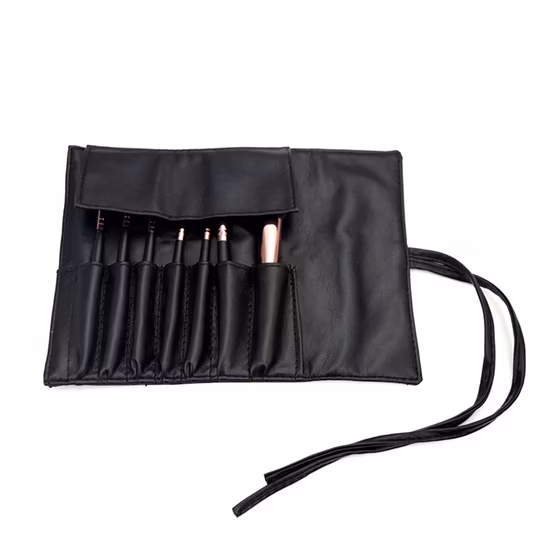 OEM ブランド ポータブル 7 個メイクブラシ セット PU 化粧ポーチ付き