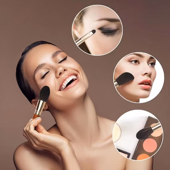 Beautichen ポータブル女性フェイシャルアイビューティーギフト OEM 7 個カラフルなミニトラベルメイクブラシセット